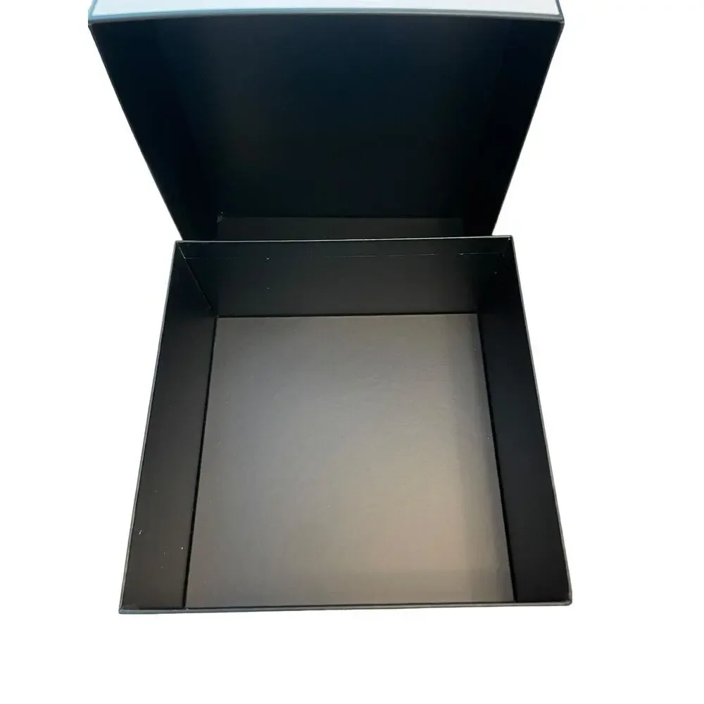 Chanel Gift Box‎ Storage Square 8.5” x 8.5” x 3.5” White Black Logo Cardboard